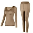 thumbnail image 1 of FAIWAD Ensemble de sous-Vêtements pour Femmes Manches Longues Col Rond Hauts et Pantalons Ensemble Basique Extensible Sans Couture, 1 of 8