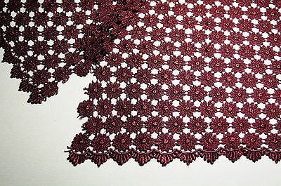 Lily 37" Daisy Venice Lace Fabric All Over Both Side Scalloped Edge 9 colors