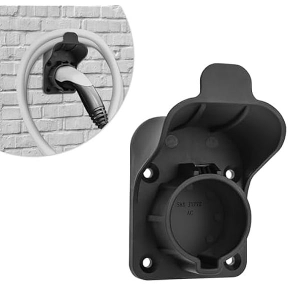 EV Charger Holder, Outdoor EV Charger Enclosure Wall Mount EV Charging Cable Holder Organizer