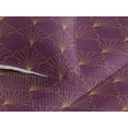 thumbnail image 3 of Ambesonne Art Deco Quilted Bedspread Set 3 Pcs, Plum Vintage Line Shells, Queen, Plum and Sand Brown, 3 of 4