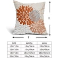 thumbnail image 5 of Orange Pillow Covers 18x18 Inch Dahlia Flower Fall Colored Pillow Case Farmhouse Outdoor Decor for Home Bedroom Living Room Rustic Modern Floral Linen Square Cushion Cover, Set of 2, 5 of 6