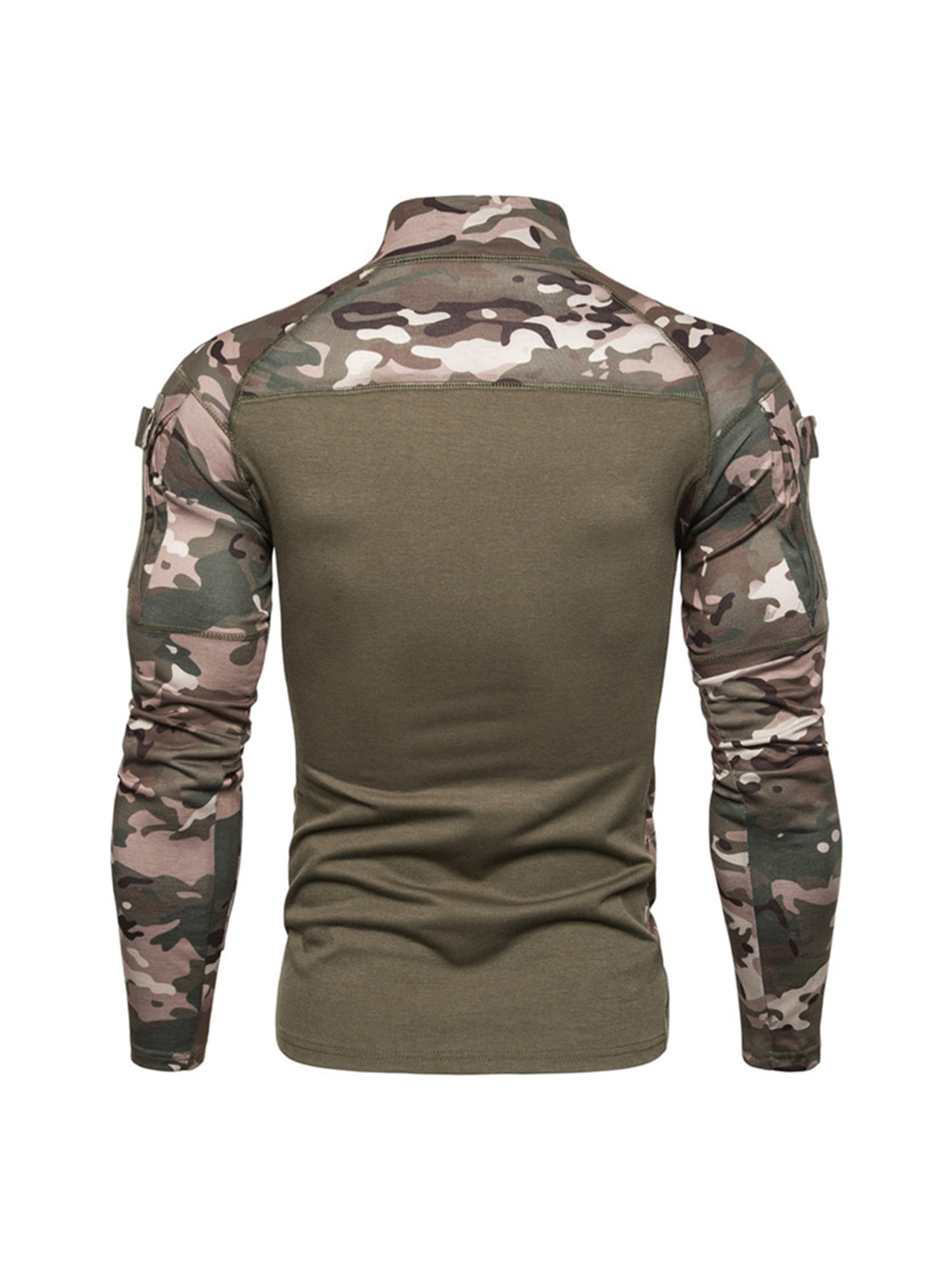 Men's Casual Short Sleeve Camouflage Camo Military T-Shirt Slim Army Combat Top 