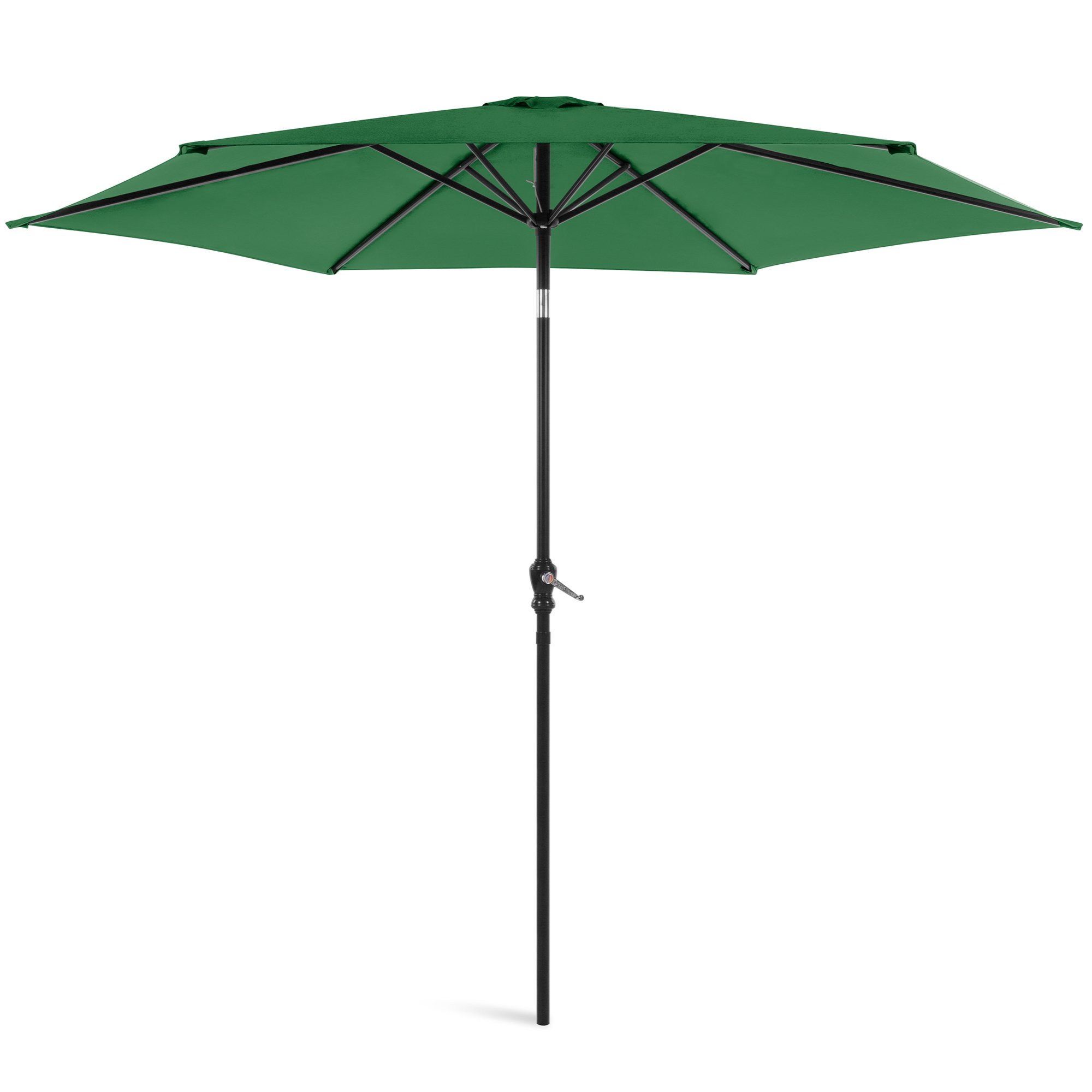 Best Choice Products 10 Foot Outdoor Table Compatible Steel Polyester Market Patio Umbrella With Crank And Easy Push Button Tilt Green Walmart Com Walmart Com