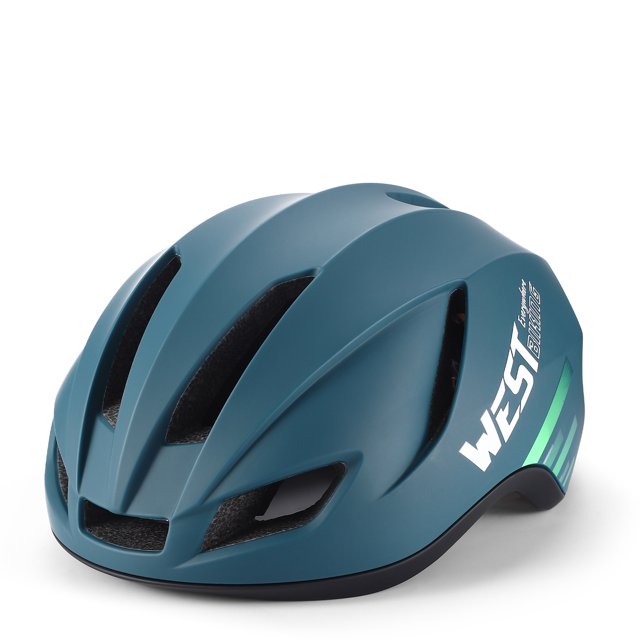 WEST BIKING Integrated LED Bike Helmet for Urban Commuting and Mountain Cycling, Durable PC+EPS Construction, Adjustable Fit, Available in Multiple Colors Including Blue