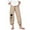 Khaki, variant on Patlollav Womens Plus Size,Womens Lady Casual Flowers Print Elastic Girdle Waist Wide Leg Pants Trousers