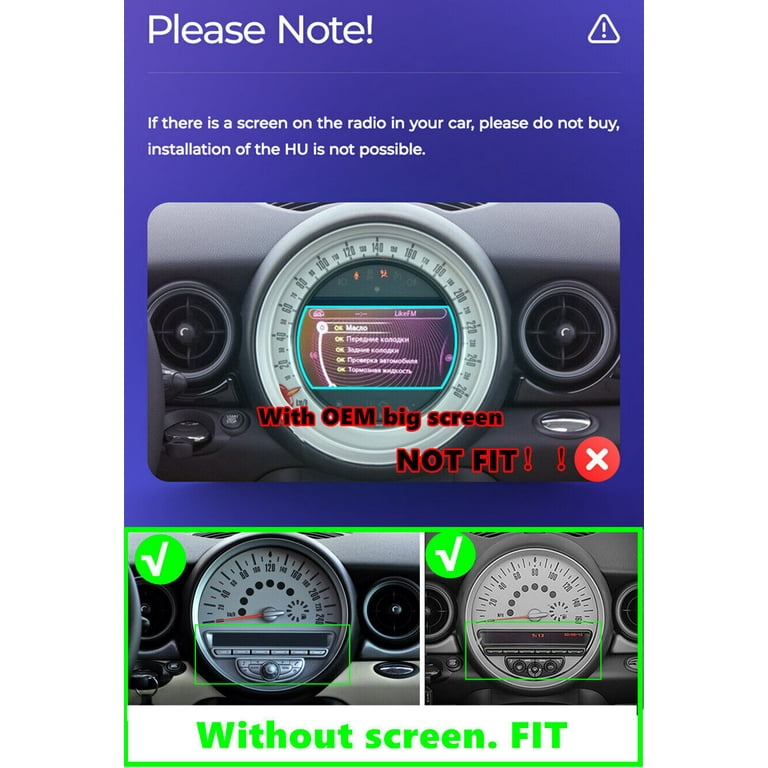 High-Performance Android Car Play GPS Navigation Stereo for BMW Mini Cooper R56 R60 2007-2013 Model, Perfect Upgrade for Infotainment and Driving Experience