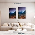 thumbnail image 4 of Elephant Stock Zermatt At Night Wall Art - Vertical Multi Panel Canvas - Living Room Wall Decor - Places Multi Panel - Gray And Black Decor - 32" x 50", 4 of 8
