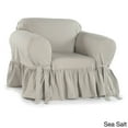 thumbnail image 4 of Classic Slipcovers Ruffled Cotton Arm Chair Slipcover Beige, 4 of 5