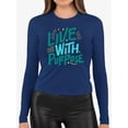 thumbnail image 3 of Quote: Live With Purpose Long Sleeve Women's -SelectDesign Designs, 3 of 4