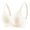 White WHS, variant on YLOMAY Bras Women Ladies Underwear Back Snaps No Underwire Bras Solid Color Stylish Brassiere Loose Casual Wear Beige L