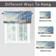 thumbnail image 6 of Lighthouse Curtain Valance for Kitchen Ocean Beach Seagull Sky Clouds Seascape Rod Pocket Valances for Bedroom Living Room Dining Room 54 by 18 in, 1 Panel, 6 of 6