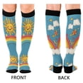 thumbnail image 4 of FORMRS Womens Knee High Socks Casual Long Thick Travel Daily Wear, 1 Pair, Rainbow with Stars, 4 of 6