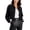 Deep Black Wash, variant on Women's Embellished Denim Trucker Jacket Deep Black Wash XXL