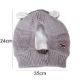 thumbnail image 2 of Fashion Winter Knitted Warm Dog Hat Rabbit Ear Design Puppy Caps Beanie BEIGE, 2 of 8