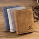 thumbnail image 2 of Cartera para hombre corta de piel mate tipo dólar, estilo retro, con descuento, vertical, para múltiples tarjetas, 2 of 5