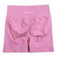 thumbnail image 1 of Women's Quick-Dry Slim Fit Mid-Rise Yoga Shorts in Peach, Nylon Spandex Blend, 1 of 10