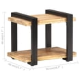 thumbnail image 4 of vidaXL Bedside Cabinet 19.7"x15.7"x15.7" Rough Mango Wood, 4 of 8