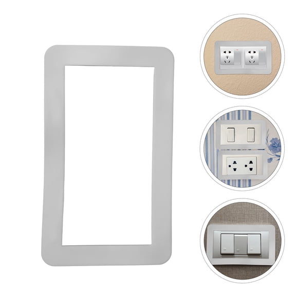 WESIEVYA 2Pcs White Wall Socket Surround Plates for Stylish Home Outlet Decoration and Protection