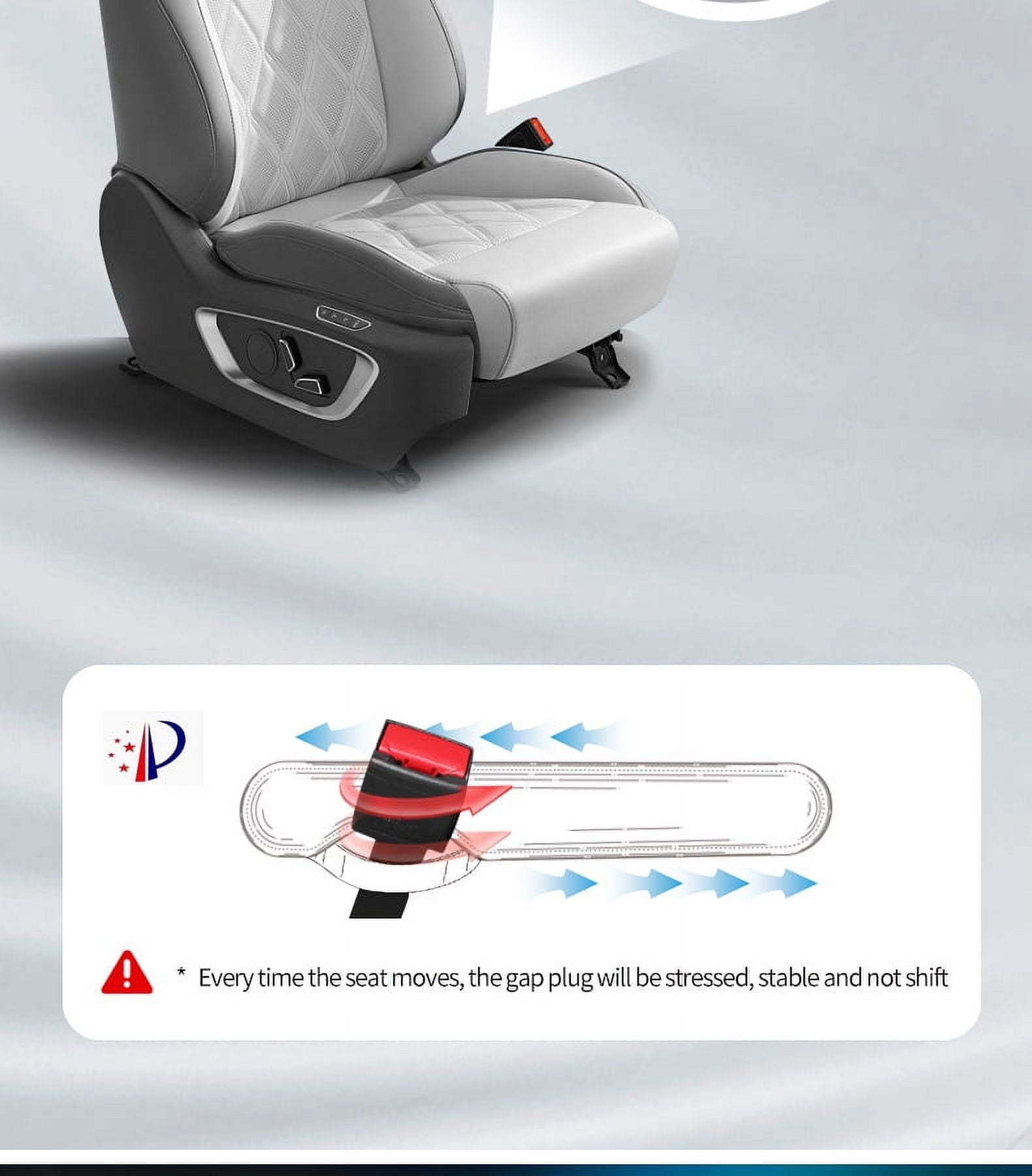 Car seat gap leak stopper seat slot plug Car Seat Gap Filler Universal Fit  Organizer Stop Things from Dropping Under Pack of 2 