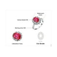 thumbnail image 3 of Jewelrypalace Gemstones Created Red Ruby Birthstone Halo Solitaire Engagement Rings For Women 925 Sterling Silver Ring Princess Diana William Kate Middleton Size 8, 3 of 8