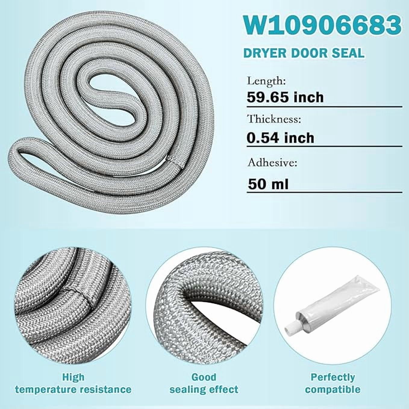 Upgraded W10906683 Dryer Door Seal Part Compatible with Some Maytag Crosley Whirlpool and Kenmore Dryer Door Seal