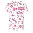 thumbnail image 4 of Valentine Shirts for Women Love Heart Print T-Shirt Round Neck Short Sleeve Blouse Funny Valentines Day Shirt Spring Outfits for Women 2026, 4 of 5