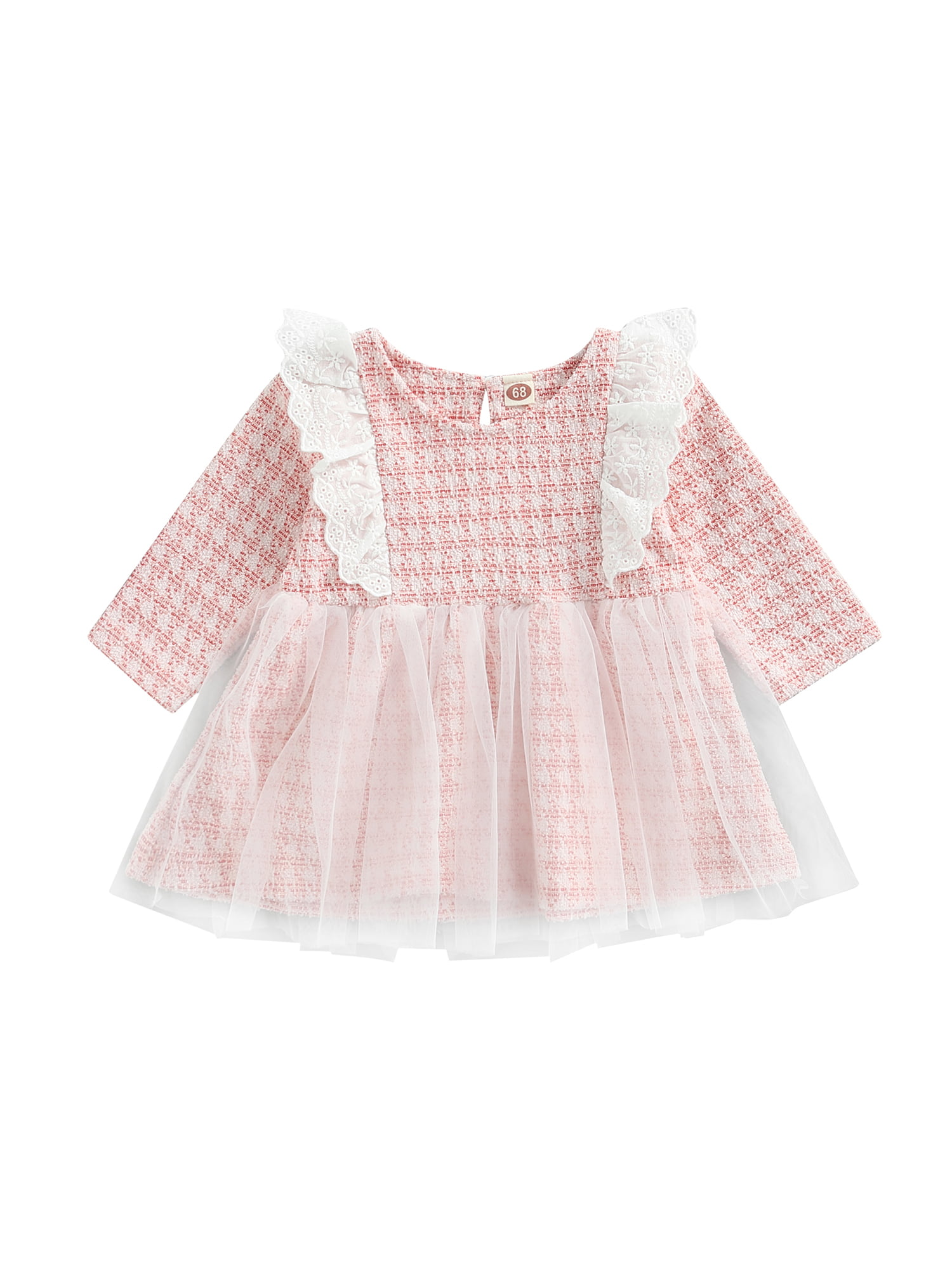 Toddler Newborn Baby Girl Skirt Cute Fashion Outfits Long Sleeve Cardigans Plaid Floral A-line Mesh Tulle Mini Dress 
