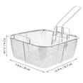 thumbnail image 2 of TEHAUX Frying Basket Stainless Steel for Kitchen Use Silver Multipurpose Fry Tool with Ergonomic Handle 3.5 x 2.5 x 1.2in, 2 of 6