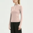 thumbnail image 4 of LIaqionyy Women Quarter Zip Shirts Workout Tops Long Sleeve Quick Dry Pullover Slim Yoga Gym Running Clothes, 4 of 7