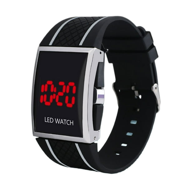 Methold Reloj de digital para hombre elegante y conveniente para cronometrar electrónicamente Relojes línea en blanco y negro