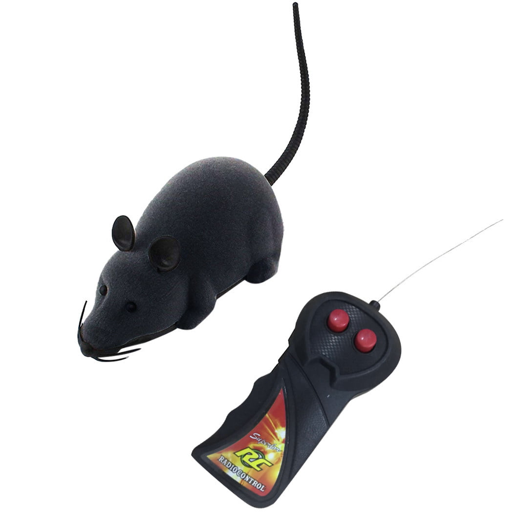 Wireless Remote Control Mouse Rat Toy Interactive Plush Electronic Cats Supplies 