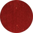 thumbnail image 1 of Ahgly Company Indoor Round Abstract Orange Contemporary Area Rugs, 6' Round, 1 of 1