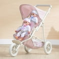 thumbnail image 6 of Olivia's Little World - Polka Dots Princess Baby Doll Twin Jogging Stroller, Pink and Grey, 6 of 6