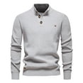 thumbnail image 4 of SRZYMJ Men's Knit Sweater with Stand Collar for Business Casual Attire and Comfortable Daily Wear, 4 of 6