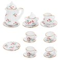 thumbnail image 1 of 1 Set Doll House Tea Cup Saucer Tea Pot Dish Model Doll House Accessories, 1 of 4