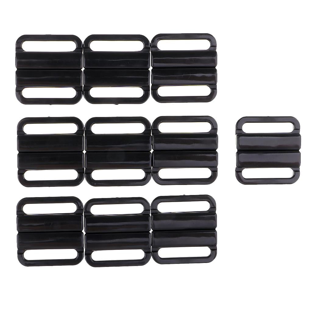 Bra Strap Loop Round Clips 12 Pack Adjustment Hooks in Black Nude and Clear 
