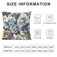 thumbnail image 6 of COMIO Chinoiserie Pillow Cover Vintage Blue Flower Throw Pillow Covers Spring Summer Floral Outdoor Pillow Cases Cushion Covers for Couch Sofa Bedroom Chinoiserie Decor,2 pcs White, 6 of 6