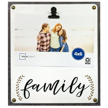 Mainstays 4x6 "Family" Sentiment Clip op Picture Frame