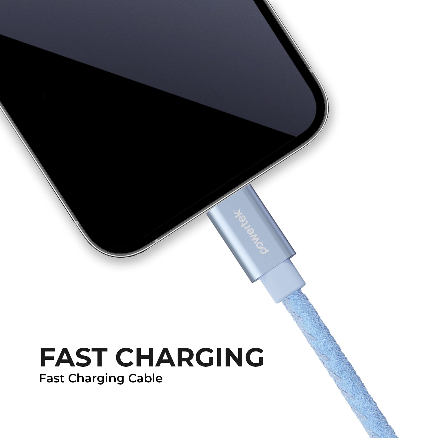 Liquipel Powertek Pastel Velvet USB-C to USB-C - Blue