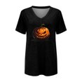 thumbnail image 4 of Bovemsi Cute Summer Tops Breathable Loose‑Fit V‑Neck Graphic Short‑Sleeve Prints Fashion Outfits Clothes L, 4 of 4