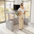 thumbnail image 2 of Stratus 72W Standing Desk with Modesty Panel in Platinum Gray - Engineered Wood, 2 of 8