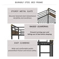 thumbnail image 6 of QZYeYun Queen over Queen Metal Bunk Bed Industrial Detachable with Safety Guard Rails Black No Box Spring Needed, 6 of 6
