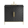 thumbnail image 6 of Modway Awaken 36" Solid Wood and MDF Bathroom Vanity in Black, 6 of 7