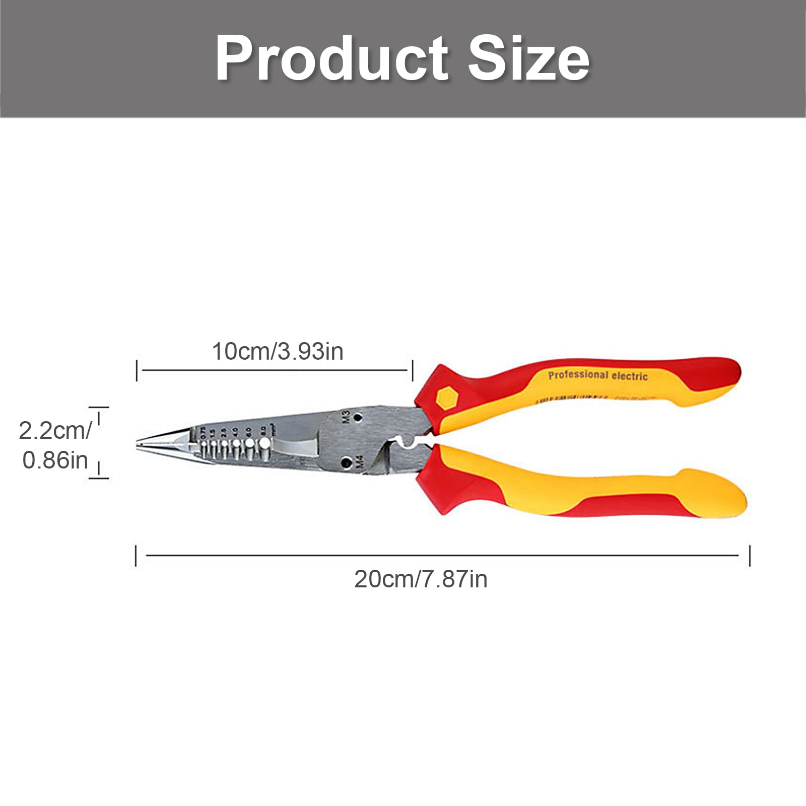 Multifunctional Electrician Wire Stripper Crimper Tool Suitable for Peeling Networking Cabling Wire Stripper