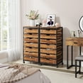 thumbnail image 4 of Tribesigns Industrial 7-Drawer Chest Dresser with Wheels Storage Wood Organizer Cart for Entryway, 4 of 8