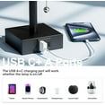 thumbnail image 3 of LUFF Table Lamps for Bedroom Set of 2 ，Bedside Small Lamps with 3 Way Dimmable Rocker Switch, Minimalist Night Stand Light Lamp with Square Fabric Shade for Living Room, Desk, LED Bulb included, 3 of 7