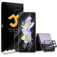 thumbnail image 1 of ccwonima 2 Pack Screen Protector for Samsung Galaxy Z Flip 4 (Inner Screen), 2 Pack Front Tempered Glass, No Folding, Fingerprint Unlock, Anti-Scratch, Bubble Free, Case Friendly, 1 of 1