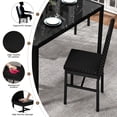 thumbnail image 3 of Lamerge dining table set for 4, glass dining table and chairs set with 4 PU leather chairs, for small kitchens, apartments, breakfast corners, small dining tables, 3 of 8