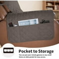 thumbnail image 3 of Easy-Going Reversible Water Resistant Oversized Recliner Cover with Elastic Straps, Taupe/Ivory, 3 of 7