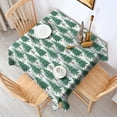 thumbnail image 2 of Green Christmas Tree Pattern Square Tablecloth,Waterproof Square Table Cover,Wipeable Spillproof Washable Table Cover for Home Kitchen Party Decor 60"x60"(152x152cm), 2 of 6